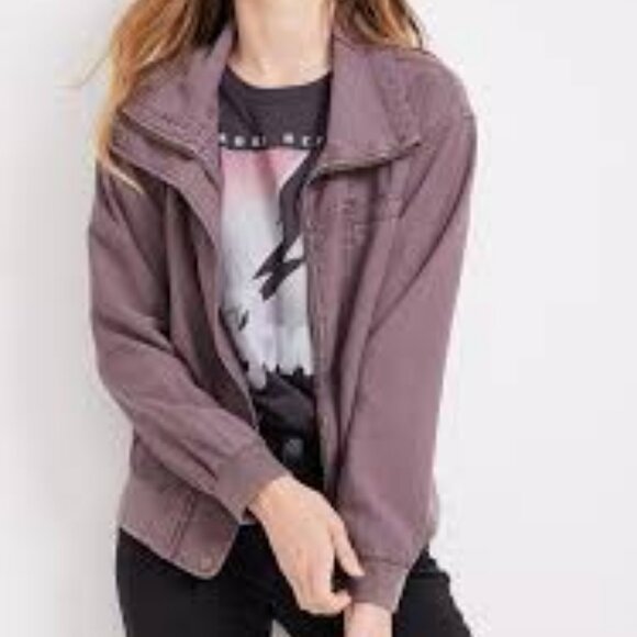 Maurices Twill Bomber Jacket - Picture 1 of 11